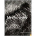 Two Tone Jacquard Long Pile Fake Fur Fabric